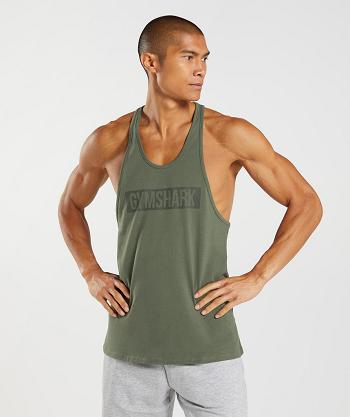 Stringers Męskie Gymshark Block Oliwkowe | PL 3716AHK